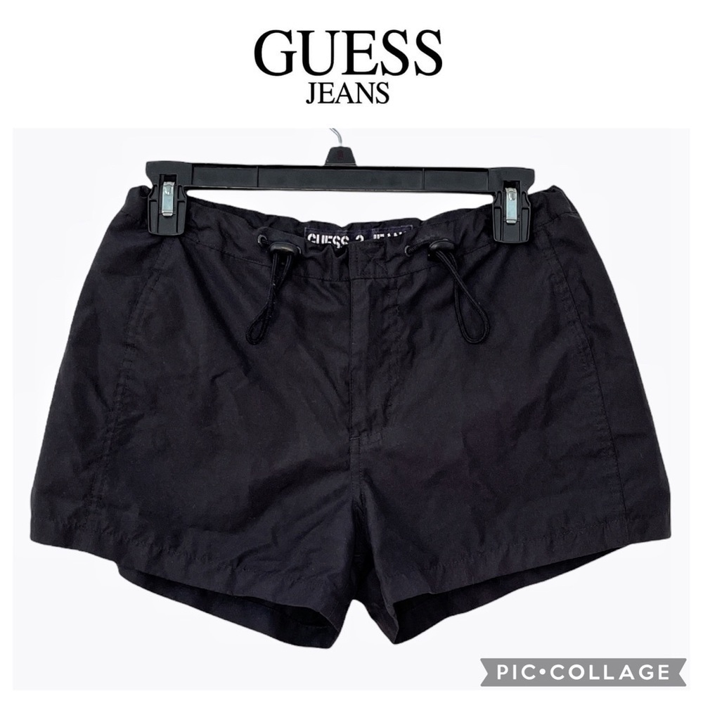 Guess woman drawstring performance active sports shorts